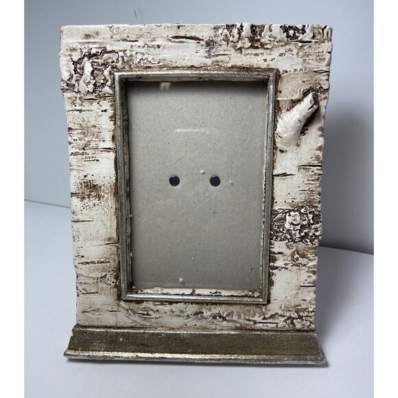 CBK Birch Bark Lodge Style Resin 4X6 Photo Frame NWT - Picture 2 of 5